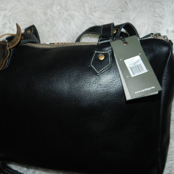 Myra Little Succulents Leather, Hide Duffle Bag🆕Ships Fast 💨⚡🚚 - Picture 12 of 15